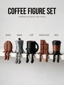 1pc Coffee Lover's Gift, Coffee Decor, Cafe Gift, Coffee Corner Decor, Coffee Station Decor, Coffee Shop Shelf Decor, Special Black Series - Multicolor - View 6