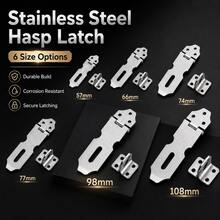 Vintage Stainless Steel Buckle Lock Strap With Lock Hole, Surface Mounted Cabinet Door Lock, Antique Lock Plate, Suitable For Wooden Doors, Main Doors, Drawers - A - View 8