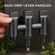 1‑In‑3‑Out Water Diverter Angle Valve, Fast‑Connect Multi‑Way Water Separator With Independent Switch, Bathroom Toilet Mop Pool High‑Pressure Washing Water Tap - Multi-color - View 10