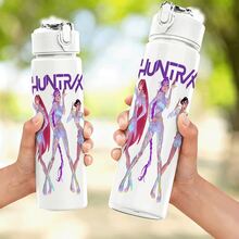 KPop Demon Hunters 1pc K-Pop Demon Hunter Girl Group 5-Color Cartoon Anime Style Anti-Spill Flip Lid Sports Water Bottle, Back To School Essential, Car Accessory, Portable & Fashionable Design, 800ml-27oz Travel Cup With Strap, Straw And Lid, Cute Design, High Quality, Leak-Proof, Shock-Resistant, Durable Outdoor Sports Water Cup, Large Capacity Portable Cup, Suitable For Short Trips, Hiking, Picnic, Running, Fitness, Mother's Day, Halloween - One Size Fits All - View 2