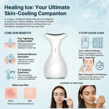 Ice Compress Device, Cold Compress, Applying Skincare Hands Free,Small Ice Hammer, Facial Lifting, Firming, Pore Shrinking, Ice Skin Device - White - View 3