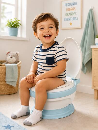 THE BABY SHOP Baño entrenador Acojinado con Sonido y Antiderrapante