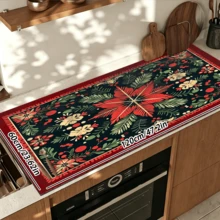1pc Dish Drying Mat, Coffee Machine Mat, Christmas Holiday Table Mat Style Dish Drying Mat, Exquisite Floral Pattern, Absorbent Tabletop Protection, Suitable For Home Dining Table, Kitchen Counter, Combines Practicality And Holiday Atmosphere, Home Gift, Tabletop Decor - XYLSD-938 - View 17