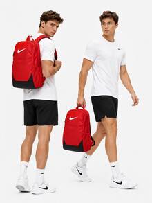 Nike 新款男女同款運動雙肩包戶外旅遊旅行背包學生書包電腦包尺寸約:460*310*180mm - 紅色/黑色 - 查看 4