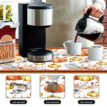 1 buah Alas Pengeringan Piring, Alas Mesin Kopi, Alas Pengeringan Piring Motif Musim Gugur, Cocok untuk Meja Makan Sehari-hari, Meja Dapur, Dekorasi Suasana Halloween, Thanksgiving, dan Liburan Musim Gugur Lainnya, Hadiah Rumah, Dekorasi Meja - XYLSD-953 - View 10