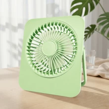 GICOOK Ventilador de escritorio portátil con enchufe USB, diseño plegable ajustable a 180° ultra silencioso, interruptor de control con cable, adecuado para hogar, oficina y viajes, dispositivo de enfriamiento multifuncional, ventilador de enfriamiento ligero - Ventilador de Mesa - Ver 12