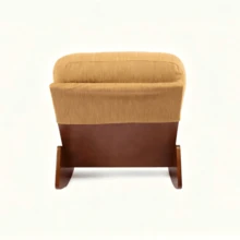 Comfortable Rocking Chair, High-Quality Upholstered Armchair, Solid Wood Frame, Perfect For Various Living Areas, Accent Reading Chair For Bedroom And Living Room - 橘色 - 查看 11