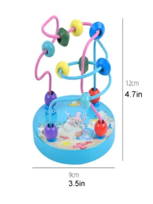 1件兒童卡通動物迷你木製珠迷宮，12cm/4.7in*9cm/3.5in 小珠迷宮，嬰兒早期教育益智玩具，蒙特梭利玩具，隨機顏色，適合幼兒啟蒙學習，兒童早期教育，居家教學，節日禮物，聖誕節、萬聖節、生日、感恩節和復活節禮物 - 彩色 - 查看 17