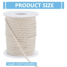 1 Roll 50m Braided Wax Candle Wick, Low Smoke Wax Core, Candle Making Tool, Suitable For Multiple Candle Sizes - 1 Pc - View 5