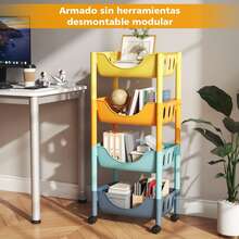 Storage Island & Carts - Amarillo+Naranja+Menta+Gris Azulado - View 3