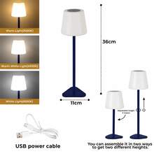 LED Touch Wireless Bathroom Light, 1800mAh Rechargeable Lithium Battery, Touch Control, 3 Color Temperature Dimmable, Ambient Night Light, Metal Base/Waterproof Design, Adjustable Height, Suitable For Living Room, Bedroom, Dining Room, Bathroom, Party Atmosphere Lighting - Desk Lamp - View 16