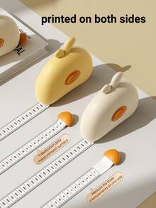1pc Cute Rabbit Retractable Tape Measure, Double-Sided Portable Soft Ruler, Auto-Lock Flexible Body Tape, Suitable For Body Measurement, Sewing, Tailoring, Craft, Home Daily Use, Measuring Waist And Fabric, Suitable For Tailoring Sewing Enthusiasts, Home Users, Pocket Size Measuring Tape, Kawaii Mini Handheld Measuring Tool, Back To School Home Gift, Cartoon Tape Measure, Beautiful Portable Body Measuring Tape, Birthday Holiday Self-Care Gift - A - View 1