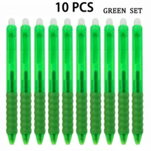 10 Pack Retractable Erasable Gel Pens, Assorted Color Click Pens With Built-In Eraser And Comfort Grip, Smooth Writing Reusable Pens For Students, School, Office, Notes, Journaling And Planning - Multiple Styles - View 12