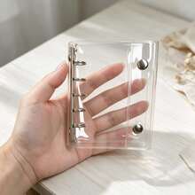 M5 Transparent Loose-Leaf Binder Sticker Storage Book Soft Cover Planner PVC Transparent Replaceable Inner Pages Portable Loose-Leaf Folder Suitable For Photo Album Scrapbook Sticker Planner Notebook Savings Book Game Card Storage And Other Stationery Supplies - M5 - View 13