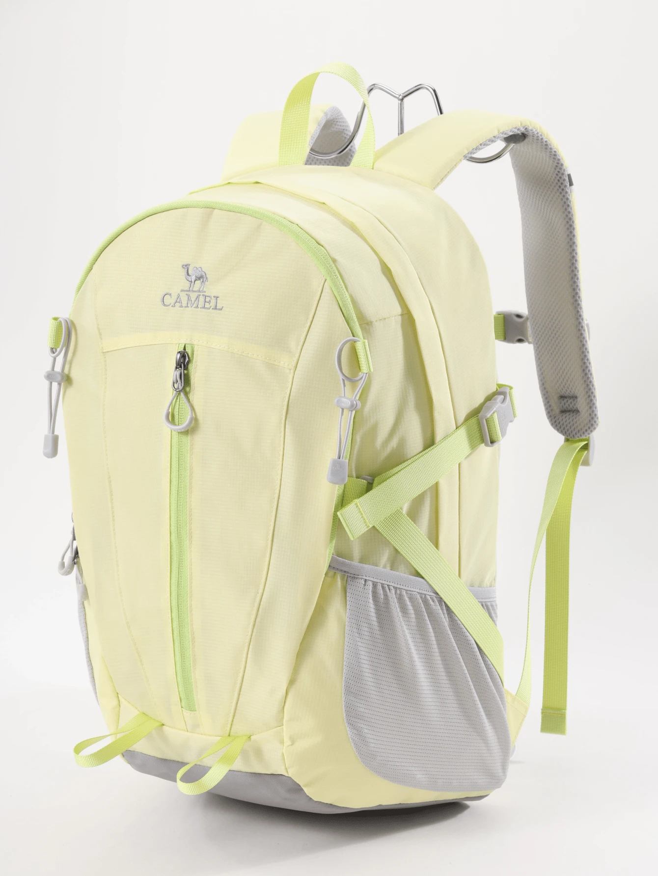 CAMEL CROWN Outdoor Leisure Backpack, Large-Capacity Backpack, Outdoor Hiking Backpack, Travel Backpack, Lightweight Hiking Backpack - Moonlight Yellow - View 1