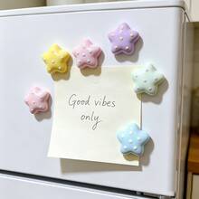 12pcs/6pcs/3pcs Acrylic Dot Star Fridge Magnets - 5-Point Star Refrigerator Magnets For Kitchen & Office, Whiteboard & Home Decor, Colorful Acrylic Decor Set - Random Color - View 4