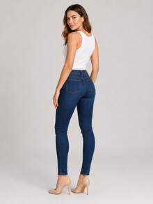 Women's Skinny Jeans - Dark Wash - View 6