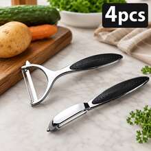 1pc/2pcs Metal Fruit And Vegetable Peeler With Non-Slip Handle And Sharp Blade, Kitchen Tool Suitable For Fruits, Vegetables, Cheese, Etc., Vegetable Peeler - Multicolor - View 13