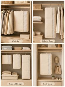 Hanging Compression Storage Bag, Specially Designed For Down Jackets; Wall-Mounted Mesh Storage Bag, Suitable For Coats And Padded Jackets And Other Heavy Clothing; Suitable For Folding Storage Of Suits And Trousers, Saving Closet Space - Multicolor - View 4