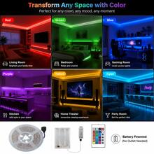Bedroom Decor LED Light Strip, 3.28ft-49.2ft Room LED Lights. Battery Powered (Batteries Not Included), 24-Key Remote Control. Suitable For Room Decoration, TV Backlight, Wedding And Party Decoration, Christmas And Halloween Decoration. - RGB Battery Box - View 8