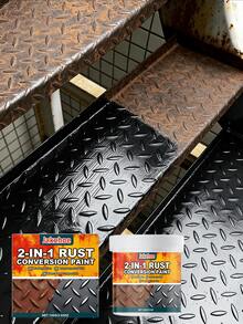2-In-1 Rust Remover & Metal Primer, Water-Based Metal Cleaner, Waterproof, Rust-Proof, Corrosion-Resistant Primer, Suitable For Various Metals With Wide Application Range. Improves Metal Durability And Reduces Maintenance Costs. Long-Lasting And Strong Protective Layer, Able To Withstand Harsh Environments, Ensuring Metal Surfaces Remain Shiny And New. Excellent Rust-Proof Performance, Long-Lasting Protection. Strong Adhesion, Durable And Resistant To Peeling, Perfect Gift For Family And Friends. Fast Drying, High Application Efficiency. Excellent Weather Resistance, Adapts To Various Environments. - A - View 2
