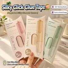 1pc Push-Button Dot Tape Dispenser, Replaceable Refill Double-Sided Adhesive Tape Machine, Cream Color Portable Scrapbooking Tape, Student Office Stationery, Suitable For DIY Handmade Cards, Scrapbooks, Collage, Gift Wrapping - Multi-color - View 1