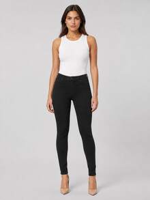 Women's Skinny Jeans - 黑色 - 查看 5