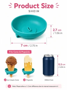 Silicone Ice Cream Popsicle Holder - Silicone Drip Collector For Frozen Desserts And Ice Cream Cones, Suitable For Summer Parties, Gatherings And Outdoor Activities, Portable And Dishwasher , Essential - Multicolor - View 9