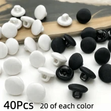 10/20/30/40/50/60個手工布藝鈕扣，塑膠底座，直徑1cm/0.39in，適用於婚紗禮服背部、袖口與領口，手工製作，設計白色婚紗的理想選擇 - 多色 - 查看 28