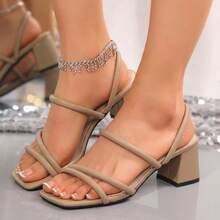 Women Heeled Sandals - Apricot - View 1