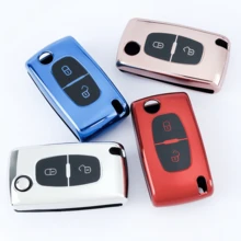 Key Fob Case For Peugeot Models For 207,For 307,For 407,For 308,For 408,For 3008,For 5008 And Models For C2,For C3,For C4,For C5,For C6,For C8 - 2 Button Key Shell Cover Fashionable And Keybags Suitable For Girls - KY37 - View 10