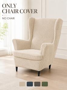 2pcs Solid Color Wing Chair Cover With Seat Cushion Cover, Elastic All-Season Universal Single Sofa Cover, Full Coverage Sofa Protector For Living Room - Multicolor - View 2