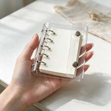 M5 Transparent Loose-Leaf Binder Sticker Storage Book Soft Cover Planner PVC Transparent Replaceable Inner Pages Portable Loose-Leaf Folder Suitable For Photo Album Scrapbook Sticker Planner Notebook Savings Book Game Card Storage And Other Stationery Supplies - M5 - View 14