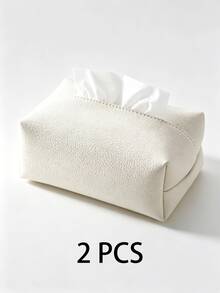 2pcs Fashion Minimalist Leather Tissue Box, Home Kitchen Outdoor Multi-Purpose Storage Bag, Travel Wet Wipes Dispenser, Easy Pull Without Jamming, Storage Room Decor, Kitchen Accessories, Travel Essentials, Bedroom Decor, Car Accessories - Multicolor - View 16
