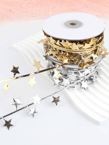 1 捲金色星星花環捲帶，393.7 英吋節日裝飾緞帶，適用於手工藝品、禮物包裝和情人節裝飾，時尚緞帶，珠寶禮盒包裝緞帶，日常裝飾 - 彩色 - 查看 13