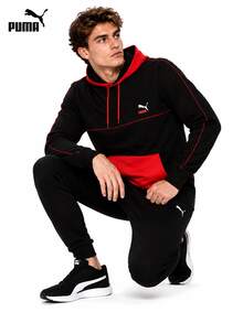 Puma 撞色针织套头卫衣 休闲运动卫衣 - 黑色 - 查看 3