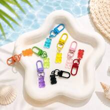 20/10/8/1pc Soft Gummy Bear Resin Keychain, Cute Bear Pendant, Y2K Bag Charm, Adorable Key Ring Accessory, Girls Backpack Purse Decoration - Multicolor - View 2