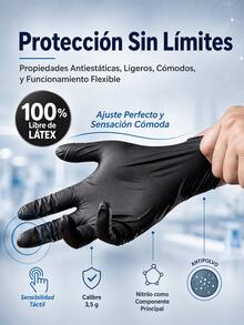 Kitchen Cleaning Gloves - Black - View 3