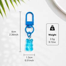 20/10/8/1pc Soft Gummy Bear Resin Keychain, Cute Bear Pendant, Y2K Bag Charm, Adorable Key Ring Accessory, Girls Backpack Purse Decoration - Multicolor - View 5