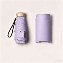 Must‑Have For Travel, Must‑Have For Holidays Mini Pocket Folding Umbrella UPF50+ Sun Protection Portable Compact Travel Umbrella Lightweight Small Parasol With Storage Pouch Wind‑Resistant Foldable Umbrella For Outdoor Camping Commuting Daily Use - Multicolor - View 16