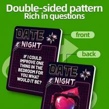 Date Night Couple Question Cards 50pcs Romantic Conversation Starter Game Cards, Fun Building Card Game For Couples, Interactive Party Tabletop Game, Suitable For Date Night, Anniversary, Valentine's Day Gift For Boyfriend/Girlfriend - View 2