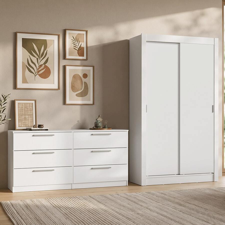 MADESA Bedroom Armoires - White - View 1