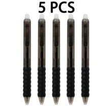 5 Packs Retractable Erasable Gel Pens, 0.5mm Fine Point Click Erasable Pens With Built-In Eraser, Smooth Writing Comfort Grip Pens For Students, School, Office, Notes, Homework & Journaling - Multicolor - View 12
