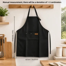 1pc Pocket Kitchen Apron, Neutral Multi-Pocket Cooking Apron, Adjustable, Polyester Material, Suitable For Men And Women Bakers And Chefs, Applicable For Cooking, Baking, Gardening, Coffee Shop, Kitchen, Bathroom, Home, Women's Apron - Multicolor - View 5