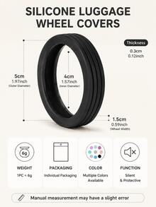Multi-Color Silicone Universal Caster Wheel Protective Covers, Compatible With Luggage And Office Chair Casters, Quiet Noise Reduction, Anti-Wear, Easy Installation And Portable Storage, Protects Wheels From Bumps And Damage, Dual Use For Travel And Home Office, Practical Travel Accessory - Multicolor - View 3