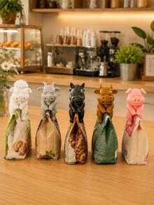5pcs Magnetic Seal Clips For Refrigerator, Adjustable Magnetic Seal, Cute Farm Animal Design, Durable Plastic Clips, Suitable For Snacks, Grains, Coffee Bags, Kitchen Storage And Organization, Gift For Mom - View 4