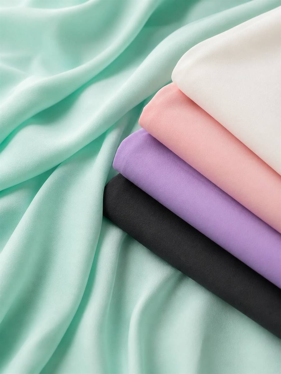 1pc Solid Color 4-Way Stretch Lining Fabric, Soft Smooth Elastic Lining Cloth, Breathable Plain Color Stretch Fabric, Suitable For Dresses, Skirts, Clothing Lining, Pants, DIY Clothing Sewing Projects