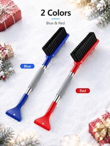 2-In-1 Car Snow Brush And Ice Scraper, Extendable Winter Windshield Cleaning Tool With Foam Handle, Portable Car SUV Truck Snow Brush, Winter Car Essential - A - View 5