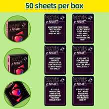 Date Night Couple Question Cards 50pcs Romantic Conversation Starter Game Cards, Fun Building Card Game For Couples, Interactive Party Tabletop Game, Suitable For Date Night, Anniversary, Valentine's Day Gift For Boyfriend/Girlfriend - View 6