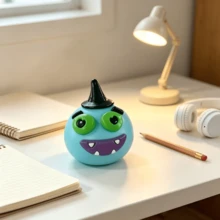 Halloween Monster Dog Face Round Ball TPR Soft Rubber Squeeze Toy, Monster Stress Relief Vent, Squishy, Squishies, Squishy Toys, Toys, Crunchy Squishy, Squishes, Squish, Toys For Toddler, Halloween Decor, Halloween, Squishy's - Multicolor - View 9